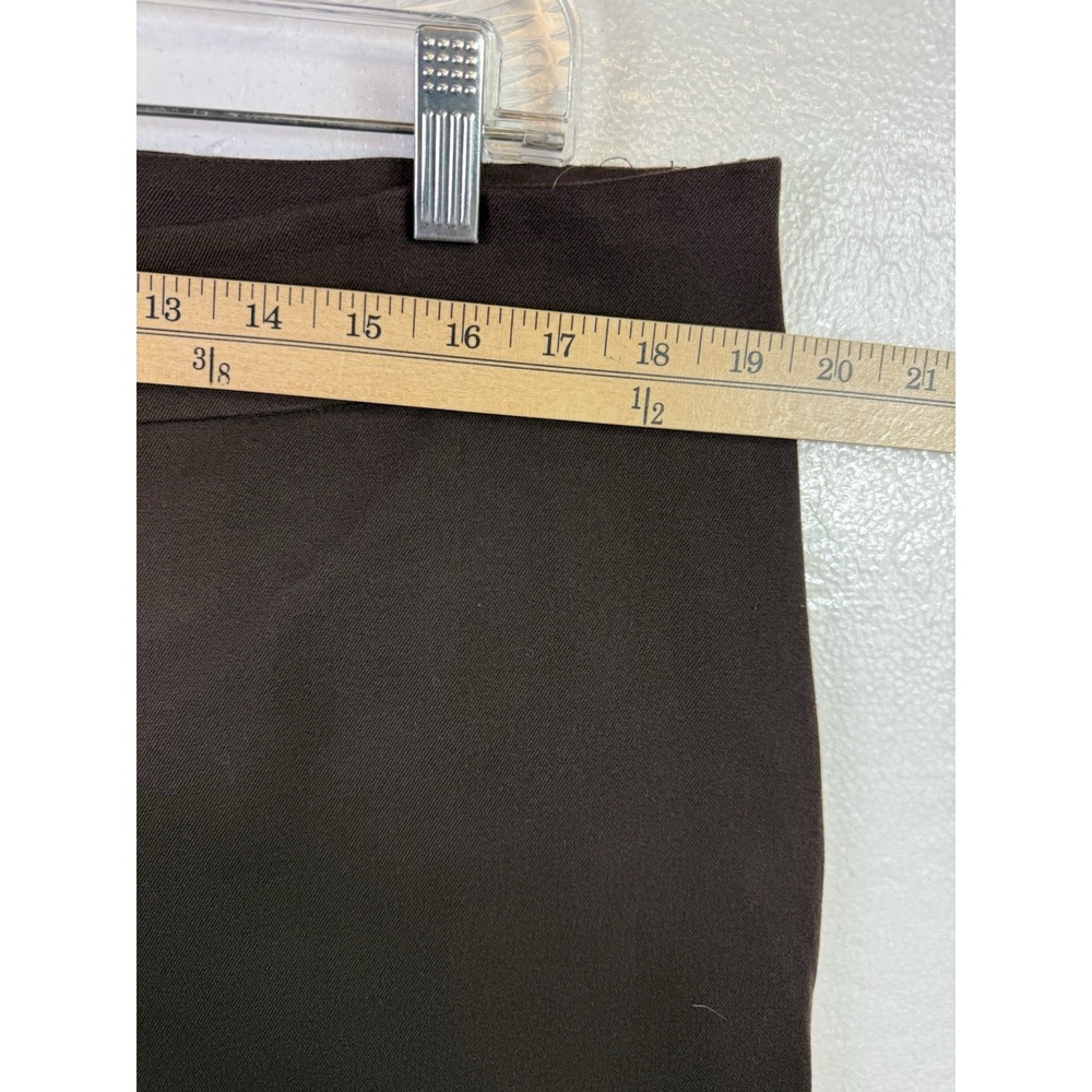Chico's Brown Stretch Mid Rise Side Zip Tapered Dress Pants Size 3 US 16 (38x31) - Picture 7 of 8